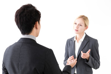 grobal businessgroup on white background