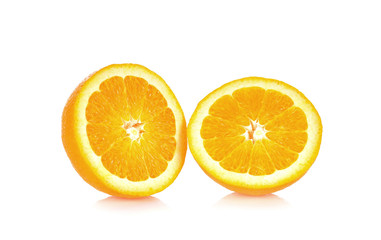 Orange on white background