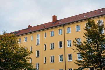 Fototapeta na wymiar typical industrial apartment building