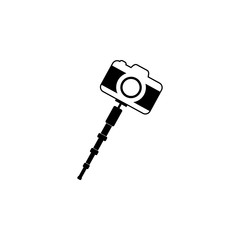 Selfie Stick With photo camera Icon
