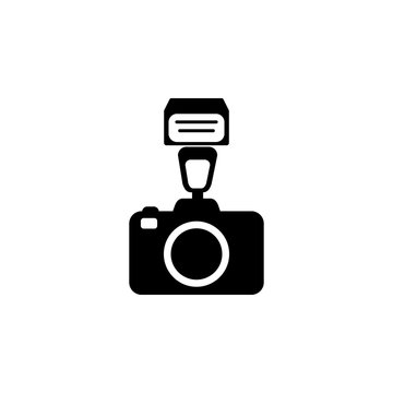 photo camera with flash icon