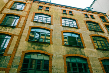 Obraz premium old industrial building in vintage colors