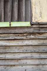 Vintage wooden home, Thailand traditional style, close up