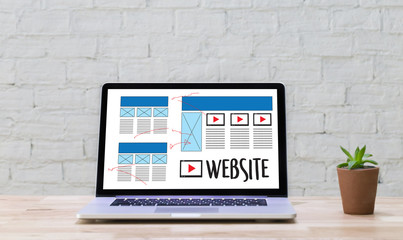 Web Design layout sketch drawing Software Media WWW and Graphic Layout Website development project