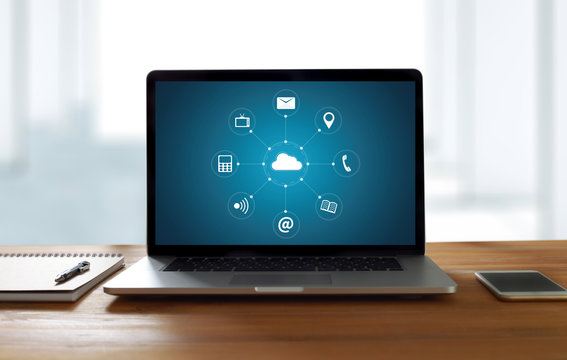  Cloud Computing diagram Network Data Storage Technology Service