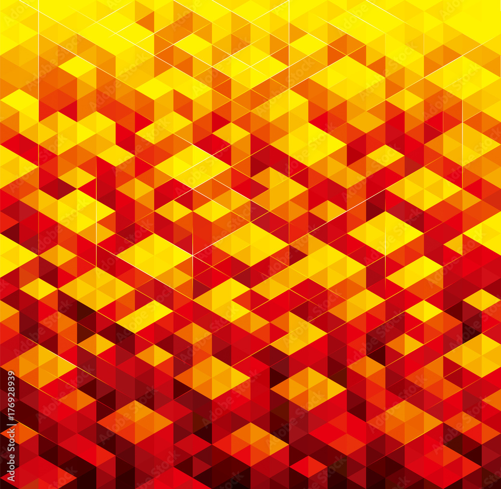 Poster Abstract geometric pattern red texture urban background.