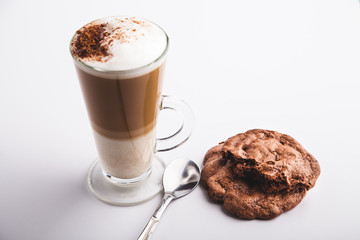 capuchino con coockies de chocolate