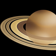 Fototapeta premium 土星 惑星 太陽系 銀河