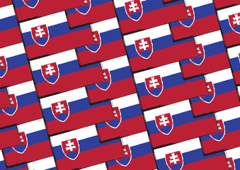 Obraz premium Grunge SLOVAKIA flag or banner
