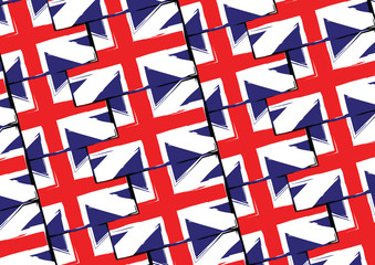 Grunge UK flag or banner