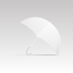 White umbrella blank template. Vector
