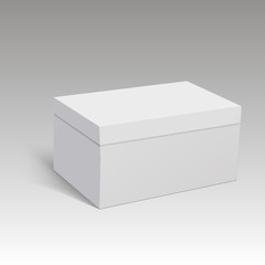 Naklejka premium Blank of box for shoes. Box for packing. Vector