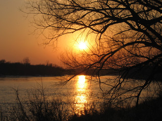 Naklejka premium River Sunset