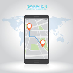 Concept of responsive navigation application for smartphone