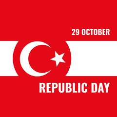 29 october turkey republic day greeting card