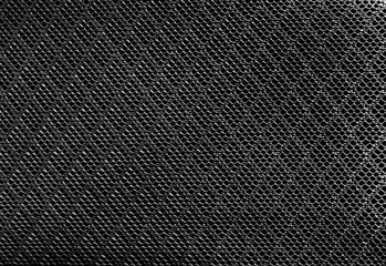 Photo sur Plexiglas Poussière Black color mesh fabric textile texture background,lattice sport wear textured.