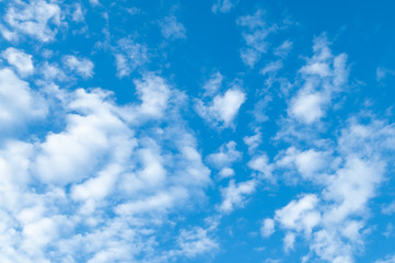 Blue sky with clouds.