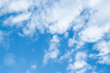 Blue sky with clouds.