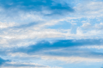 Blue sky with clouds.