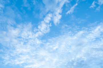 Blue sky with clouds.