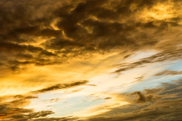 Beautiful sky and rain clouds