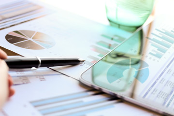work place with welcome sign on the table in the office