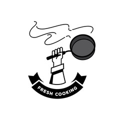 hot pan fresh cooking logo