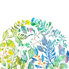 Watercolor beautiful floral design