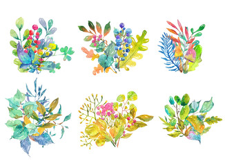 Watercolor beautiful floral design