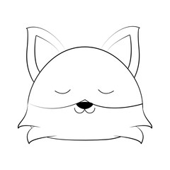 fox cute animal cartoon icon image vector illustration design