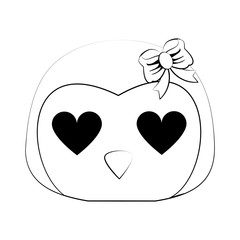 penguin with heart eyes cute animal cartoon icon image vector illustration design