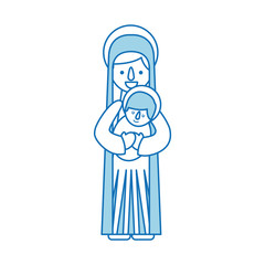 virgin mary holding baby jesus christian and christmas