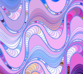 Vector wave background of doodle hand drawn lines