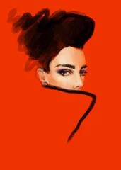 Schöne Frau. Modeillustration