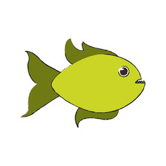 Cute fish cartoon icon vector illustration graphic design