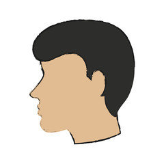 Man head silhouette icon vector illustration graphic design