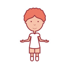 cartoon boy icon over white background colorful design  vector illustration
