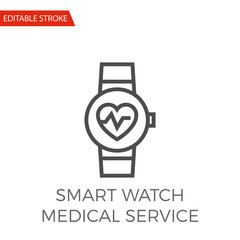 Smart Watch Medical Service Vector Icon