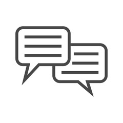 Speech Bubble Thin Line Vector Icon.