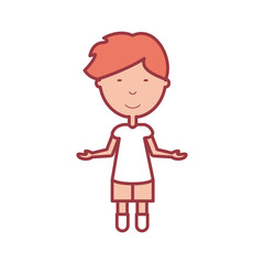 cartoon boy icon over white background colorful design  vector illustration