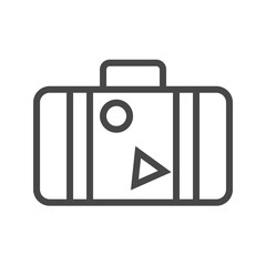 Suitcase Thin Line Vector Icon