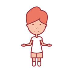 cartoon boy icon over white background colorful design  vector illustration
