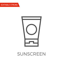 Sunscreen Vector Icon
