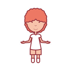 cartoon boy icon over white background colorful design  vector illustration