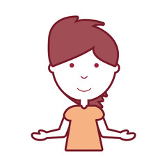 cartoon boy icon over white background colorful design  vector illustration