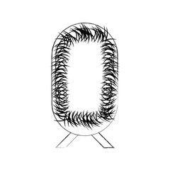 straw cradle manger christianity element icon