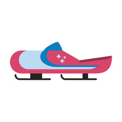 sleigh winter sports related icon image vector illustration design 