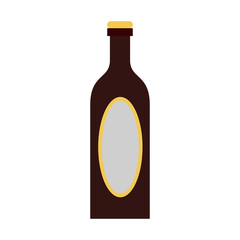 liquor bottle with blank label icon image vector illustration design 