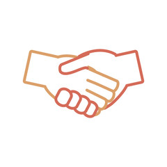 Hands with handshake agreement icon icon over white background vector illustration
