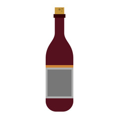 liquor bottle with blank label icon image vector illustration design 